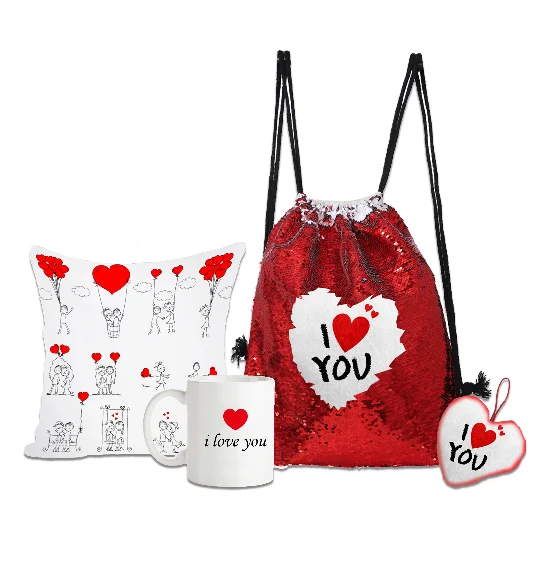 Valentine day gift combo bag - Red